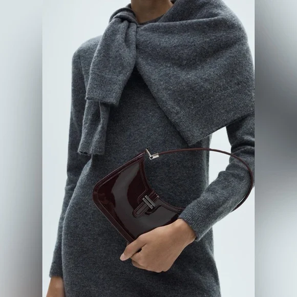 Mango Grey knitted shift dress NWT - Picture 4 of 6